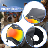 Maxbell Dog Goggles Decor Eye Protection Dog Sunglasses for Parties Holidays Outdoor Black Red