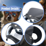 Maxbell Dog Goggles Decor Eye Protection Dog Sunglasses for Parties Holidays Outdoor Black Clear