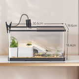Maxbell Turtle Tank with Cover Reptile Habitat for Frog Bearded Dragon Small Reptile Small