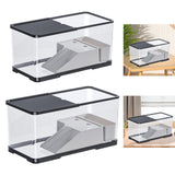 Maxbell Turtle Tank with Cover Reptile Habitat for Frog Bearded Dragon Small Reptile Small