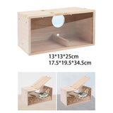 Maxbell Wooden Bird House Resting Breeding Hummingbird House for Outside Patio Trees Left Opening