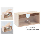 Maxbell Wooden Bird House Resting Breeding Hummingbird House for Outside Patio Trees Left Opening