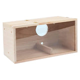 Maxbell Wooden Bird House Resting Breeding Hummingbird House for Outside Patio Trees Left Opening