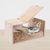 Maxbell Wooden Bird House Resting Breeding Hummingbird House for Outside Patio Trees Left Opening