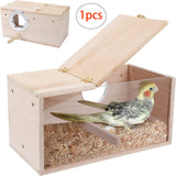 Maxbell Wooden Bird House Resting Breeding Hummingbird House for Outside Patio Trees Left Opening