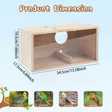 Maxbell Wooden Bird House Resting Breeding Hummingbird House for Outside Patio Trees Right Opening