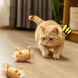 Maxbell Electric Squeaky Hamster Toy Compact Gift Pet Toys for Exercise Play Hunting yellow