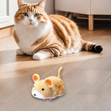 Maxbell Electric Squeaky Hamster Toy Compact Gift Pet Toys for Exercise Play Hunting yellow