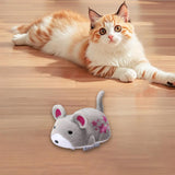 Maxbell Electric Squeaky Hamster Toy Compact Gift Pet Toys for Exercise Play Hunting gray