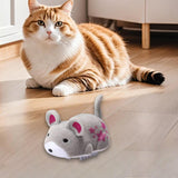 Maxbell Electric Squeaky Hamster Toy Compact Gift Pet Toys for Exercise Play Hunting gray