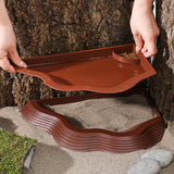 Maxbell Tortoise Water Dish Reusable Reptile Bathing Pool for Leopard Turtle Brown