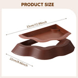 Maxbell Tortoise Water Dish Reusable Reptile Bathing Pool for Leopard Turtle Brown