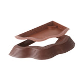 Maxbell Tortoise Water Dish Reusable Reptile Bathing Pool for Leopard Turtle Brown