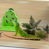 Maxbell Suction Cup Reptile Feeder Chameleons Lizards Snake Food Dish 13.2cmx5.5cmx13.7cm