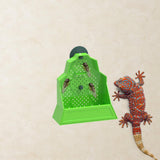 Maxbell Suction Cup Reptile Feeder Chameleons Lizards Snake Food Dish 13.2cmx5.5cmx13.7cm