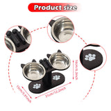 Maxbell Cat Bowls Elevated Dish Pet Food Bowls for Food and Water Kitten Indoor Cats Black