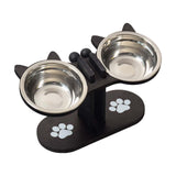 Maxbell Cat Bowls Elevated Dish Pet Food Bowls for Food and Water Kitten Indoor Cats Black