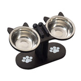 Maxbell Cat Bowls Elevated Dish Pet Food Bowls for Food and Water Kitten Indoor Cats Black
