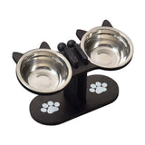 Maxbell Cat Bowls Elevated Dish Pet Food Bowls for Food and Water Kitten Indoor Cats Black