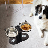 Maxbell Cat Bowls Elevated Dish Pet Food Bowls for Food and Water Kitten Indoor Cats Black