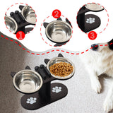 Maxbell Cat Bowls Elevated Dish Pet Food Bowls for Food and Water Kitten Indoor Cats Black