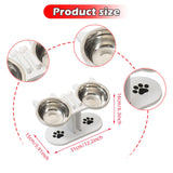Maxbell Cat Bowls Elevated Dish Pet Food Bowls for Food and Water Kitten Indoor Cats White