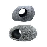 Maxbell Aquariums Hideaway Rock Purple Clay Artificial Play Rest Landscaping Hideout 8.3 cmx6.7 cmx5.5 cm