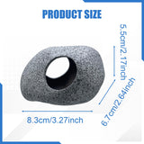 Maxbell Aquariums Hideaway Rock Purple Clay Artificial Play Rest Landscaping Hideout 8.3 cmx6.7 cmx5.5 cm