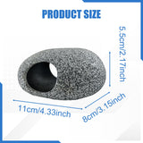 Maxbell Aquariums Hideaway Rock Purple Clay Artificial Play Rest Landscaping Hideout 11 cmx8 cmx5.5 cm