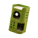 Maxbell Cat Bed Cave Hideaway Scratch Resistant Hut Cat House for Playing Pet Kitten Green Double Layer