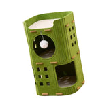 Maxbell Cat Bed Cave Hideaway Scratch Resistant Hut Cat House for Playing Pet Kitten Green Double Layer