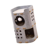 Maxbell Cat Bed Cave Hideaway Scratch Resistant Hut Cat House for Playing Pet Kitten Gray Double Layer