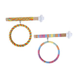 Maxbell Parrot Swing Stand Climbing Cage Standing Pole for Parakeet Macaws Cockatiel Pink Blue