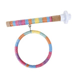 Maxbell Parrot Swing Stand Climbing Cage Standing Pole for Parakeet Macaws Cockatiel Pink Blue