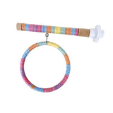 Maxbell Parrot Swing Stand Climbing Cage Standing Pole for Parakeet Macaws Cockatiel Pink Blue