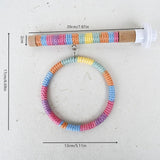 Maxbell Parrot Swing Stand Climbing Cage Standing Pole for Parakeet Macaws Cockatiel Pink Blue