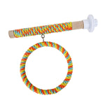 Maxbell Parrot Swing Stand Climbing Cage Standing Pole for Parakeet Macaws Cockatiel Yellow Orange