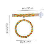 Maxbell Parrot Swing Stand Climbing Cage Standing Pole for Parakeet Macaws Cockatiel Yellow Orange