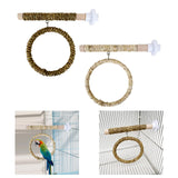 Maxbell Parrot Swing Stand Pet Supplies Wooden Perch for Cockatoos Lovebird Parakeet Brown