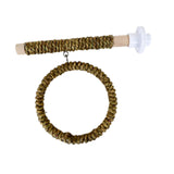 Maxbell Parrot Swing Stand Pet Supplies Wooden Perch for Cockatoos Lovebird Parakeet Brown