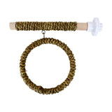 Maxbell Parrot Swing Stand Pet Supplies Wooden Perch for Cockatoos Lovebird Parakeet Brown