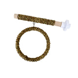 Maxbell Parrot Swing Stand Pet Supplies Wooden Perch for Cockatoos Lovebird Parakeet Brown