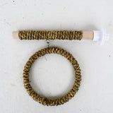 Maxbell Parrot Swing Stand Pet Supplies Wooden Perch for Cockatoos Lovebird Parakeet Brown