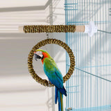 Maxbell Parrot Swing Stand Pet Supplies Wooden Perch for Cockatoos Lovebird Parakeet Brown