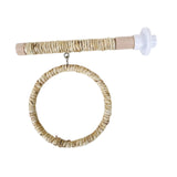 Maxbell Parrot Swing Stand Pet Supplies Wooden Perch for Cockatoos Lovebird Parakeet Beige