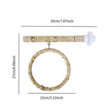 Maxbell Parrot Swing Stand Pet Supplies Wooden Perch for Cockatoos Lovebird Parakeet Beige