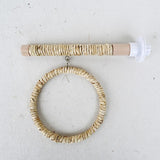 Maxbell Parrot Swing Stand Pet Supplies Wooden Perch for Cockatoos Lovebird Parakeet Beige