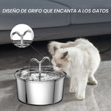 Maxbell Stainless Steel Cats Pet Water Fountain 108 with Filter Drinking Fountain