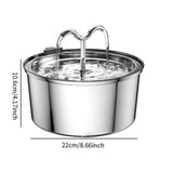 Maxbell Stainless Steel Cats Pet Water Fountain 108 with Filter Drinking Fountain