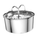 Maxbell Stainless Steel Cats Pet Water Fountain 108 with Filter Drinking Fountain